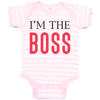 Baby Clothes I'M The Boss Lion Funny Humor Baby Bodysuits Boy & Girl Cotton