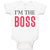 Baby Clothes I'M The Boss Lion Funny Humor Baby Bodysuits Boy & Girl Cotton