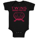 Baby Clothes Twins Double The Fun Monkeys Funny Humor Baby Bodysuits Cotton