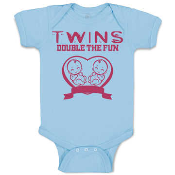 Baby Clothes Twins Double The Fun Monkeys Funny Humor Baby Bodysuits Cotton