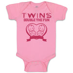 Baby Clothes Twins Double The Fun Monkeys Funny Humor Baby Bodysuits Cotton