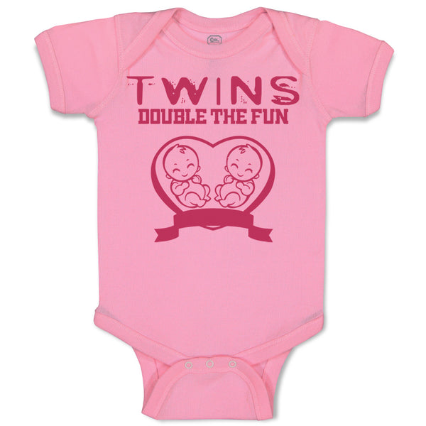 Baby Clothes Twins Double The Fun Monkeys Funny Humor Baby Bodysuits Cotton