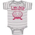 Baby Clothes Twins Double The Fun Monkeys Funny Humor Baby Bodysuits Cotton