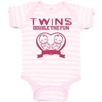 Baby Clothes Twins Double The Fun Monkeys Funny Humor Baby Bodysuits Cotton