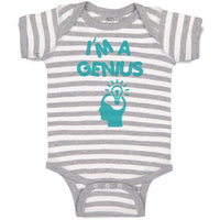 Baby Clothes I'M A Genius Egg Funny Nerd Geek Baby Bodysuits Boy & Girl Cotton