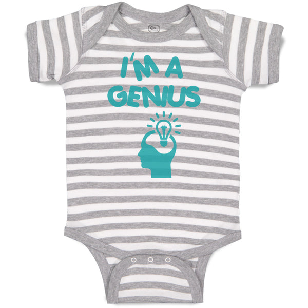 Baby Clothes I'M A Genius Egg Funny Nerd Geek Baby Bodysuits Boy & Girl Cotton