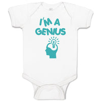 Baby Clothes I'M A Genius Egg Funny Nerd Geek Baby Bodysuits Boy & Girl Cotton