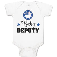 Baby Clothes An American National Flag with Word Baby Deputy Baby Bodysuits