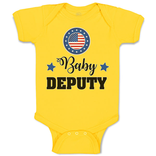 Baby Clothes An American National Flag with Word Baby Deputy Baby Bodysuits