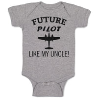 Baby Clothes Future Pilot like My Uncle Baby Bodysuits Boy & Girl Cotton