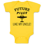 Baby Clothes Future Pilot like My Uncle Baby Bodysuits Boy & Girl Cotton