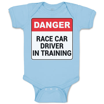 Baby Clothes Danger Race Driver in Tarining Baby Bodysuits Boy & Girl Cotton