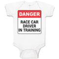 Baby Clothes Danger Race Driver in Tarining Baby Bodysuits Boy & Girl Cotton