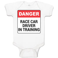 Baby Clothes Danger Race Driver in Tarining Baby Bodysuits Boy & Girl Cotton