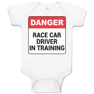 Baby Clothes Danger Race Driver in Tarining Baby Bodysuits Boy & Girl Cotton