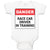 Baby Clothes Danger Race Driver in Tarining Baby Bodysuits Boy & Girl Cotton