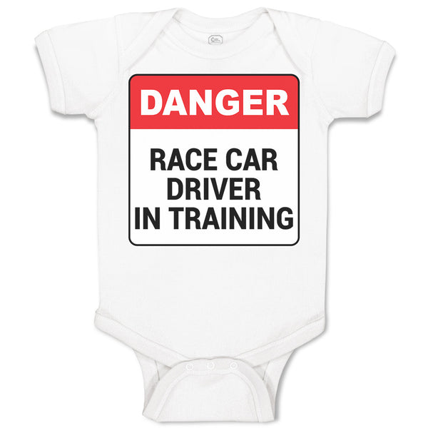 Baby Clothes Danger Race Driver in Tarining Baby Bodysuits Boy & Girl Cotton