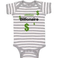 Baby Clothes Future Billionaire Dollar Symbols Baby Bodysuits Boy & Girl Cotton