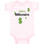 Baby Clothes Future Billionaire Dollar Symbols Baby Bodysuits Boy & Girl Cotton