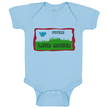 Baby Clothes Future Lawn Mower Picture of A Blue Bird Baby Bodysuits Cotton
