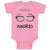 Baby Clothes Future Nerd Picture Black Nerdy Glasses Baby Bodysuits Cotton