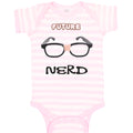Baby Clothes Future Nerd Picture Black Nerdy Glasses Baby Bodysuits Cotton