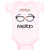 Baby Clothes Future Nerd Picture Black Nerdy Glasses Baby Bodysuits Cotton