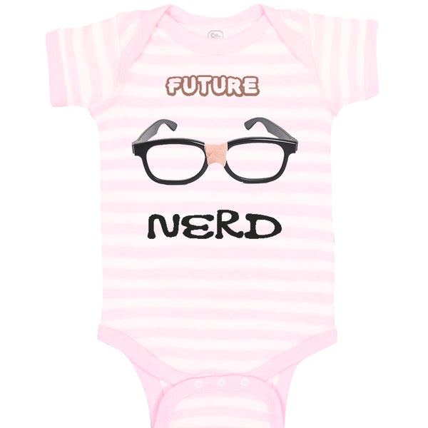 Baby Clothes Future Nerd Picture Black Nerdy Glasses Baby Bodysuits Cotton