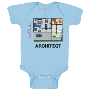 Baby Clothes Future Architect Funny Style B Baby Bodysuits Boy & Girl Cotton