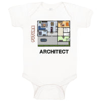 Baby Clothes Future Architect Funny Style B Baby Bodysuits Boy & Girl Cotton