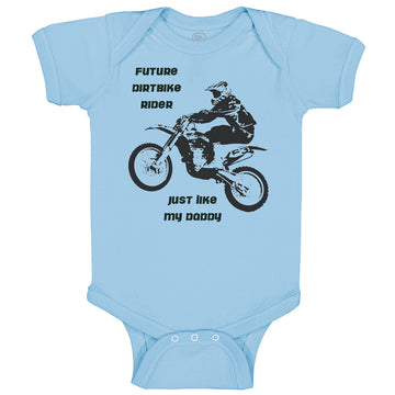 Baby Clothes Future Dirt Bike Rider Just like My Daddy B Baby Bodysuits Cotton
