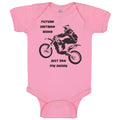 Baby Clothes Future Dirt Bike Rider Just like My Daddy B Baby Bodysuits Cotton