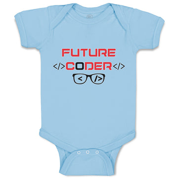 Baby Clothes Future Coder Geek Coding Baby Bodysuits Boy & Girl Cotton