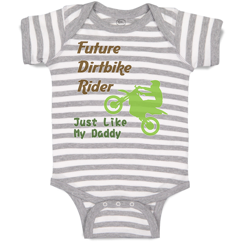 Motocross Baby Bodysuit Daddys Next Riding Buddy Dirt Bike 