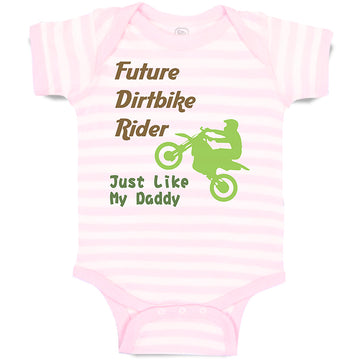 Baby Clothes Future Dirt Bike Rider Just like My Daddy Riding Baby Bodysuits