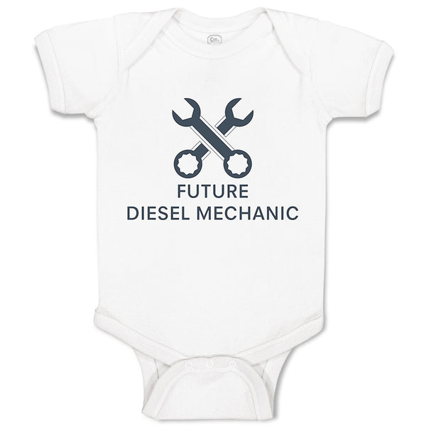 Baby Clothes Future Diesel Mechanic Baby Bodysuits Boy & Girl Cotton