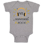 Baby Clothes 911 Dispatchers Rock! Baby Bodysuits Boy & Girl Cotton