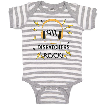 Baby Clothes 911 Dispatchers Rock! Baby Bodysuits Boy & Girl Cotton