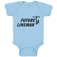 Baby Clothes Future Lineman Style B Baby Bodysuits Boy & Girl Cotton