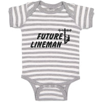 Baby Clothes Future Lineman Style B Baby Bodysuits Boy & Girl Cotton