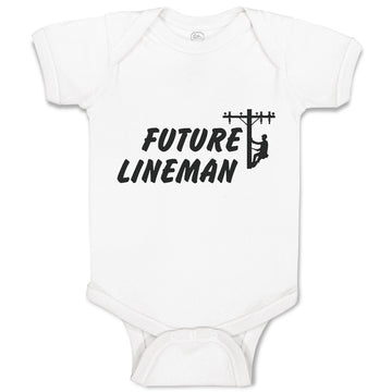 Baby Clothes Future Lineman Style B Baby Bodysuits Boy & Girl Cotton