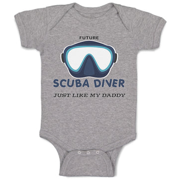 Baby Clothes Future Scuba Diver Just like My Daddy Baby Bodysuits Cotton