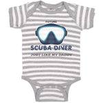 Baby Clothes Future Scuba Diver Just like My Daddy Baby Bodysuits Cotton