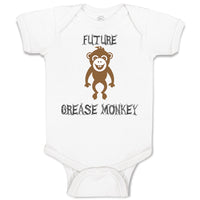 Baby Clothes Future Grease Monkey Car Racing Funny Humor Baby Bodysuits Cotton