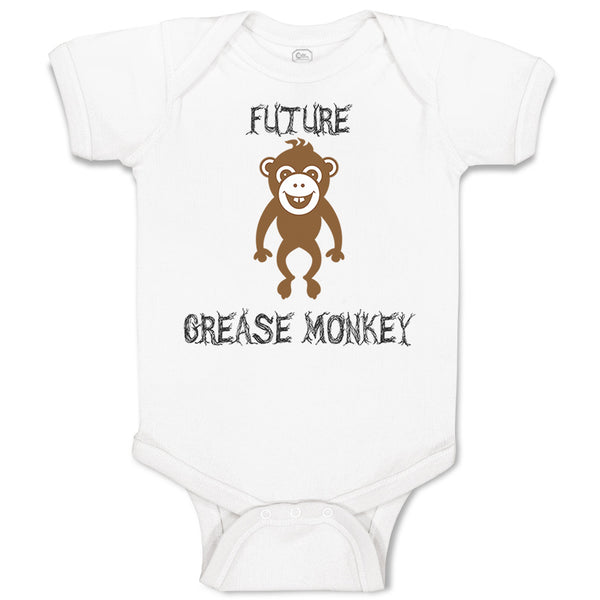 Baby Clothes Future Grease Monkey Car Racing Funny Humor Baby Bodysuits Cotton