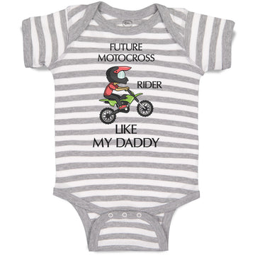 Baby Clothes Future Motocross Rider like My Daddy Baby Bodysuits Cotton