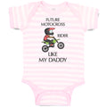 Baby Clothes Future Motocross Rider like My Daddy Baby Bodysuits Cotton