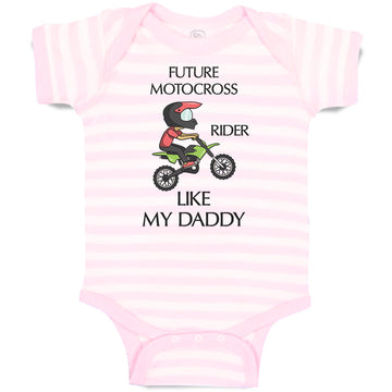 Baby Clothes Future Motocross Rider like My Daddy Baby Bodysuits Cotton