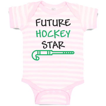 Baby Clothes Future Hockey Star Style B Baby Bodysuits Boy & Girl Cotton