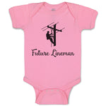 Baby Clothes Future Lineman Style C Baby Bodysuits Boy & Girl Cotton